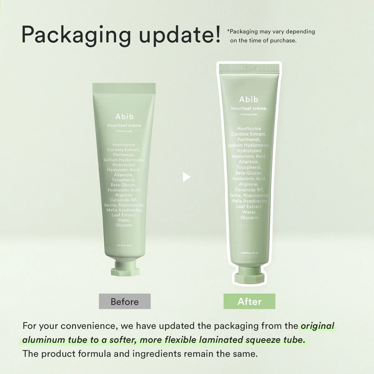 Abib - Heartleaf Crème Calming Tube