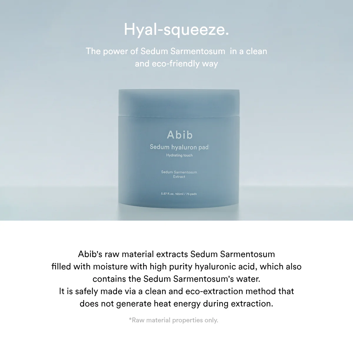 Abib – Sedum Hyaluron Pad Hydrating Touch