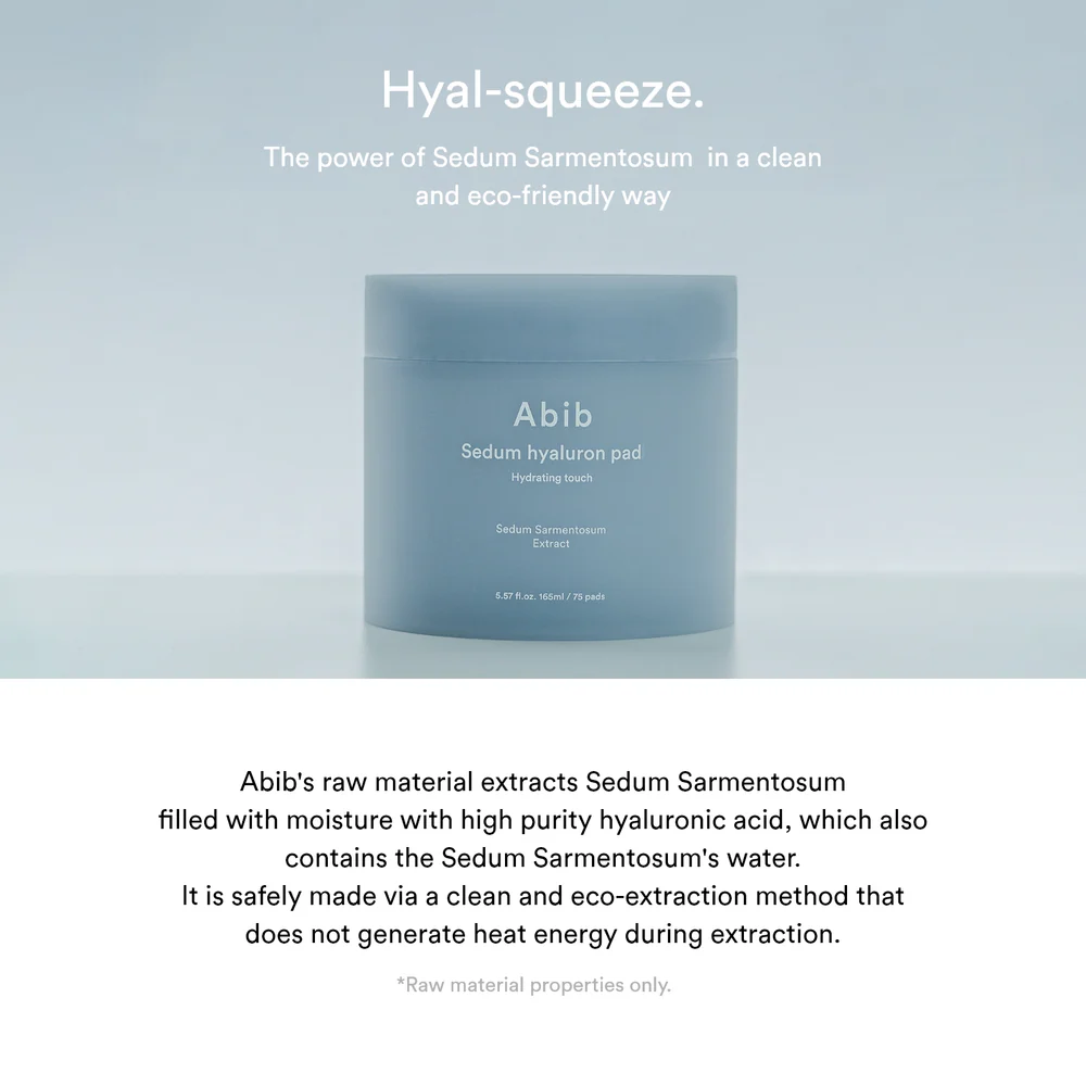 Abib – Sedum Hyaluron Pad Hydrating Touch