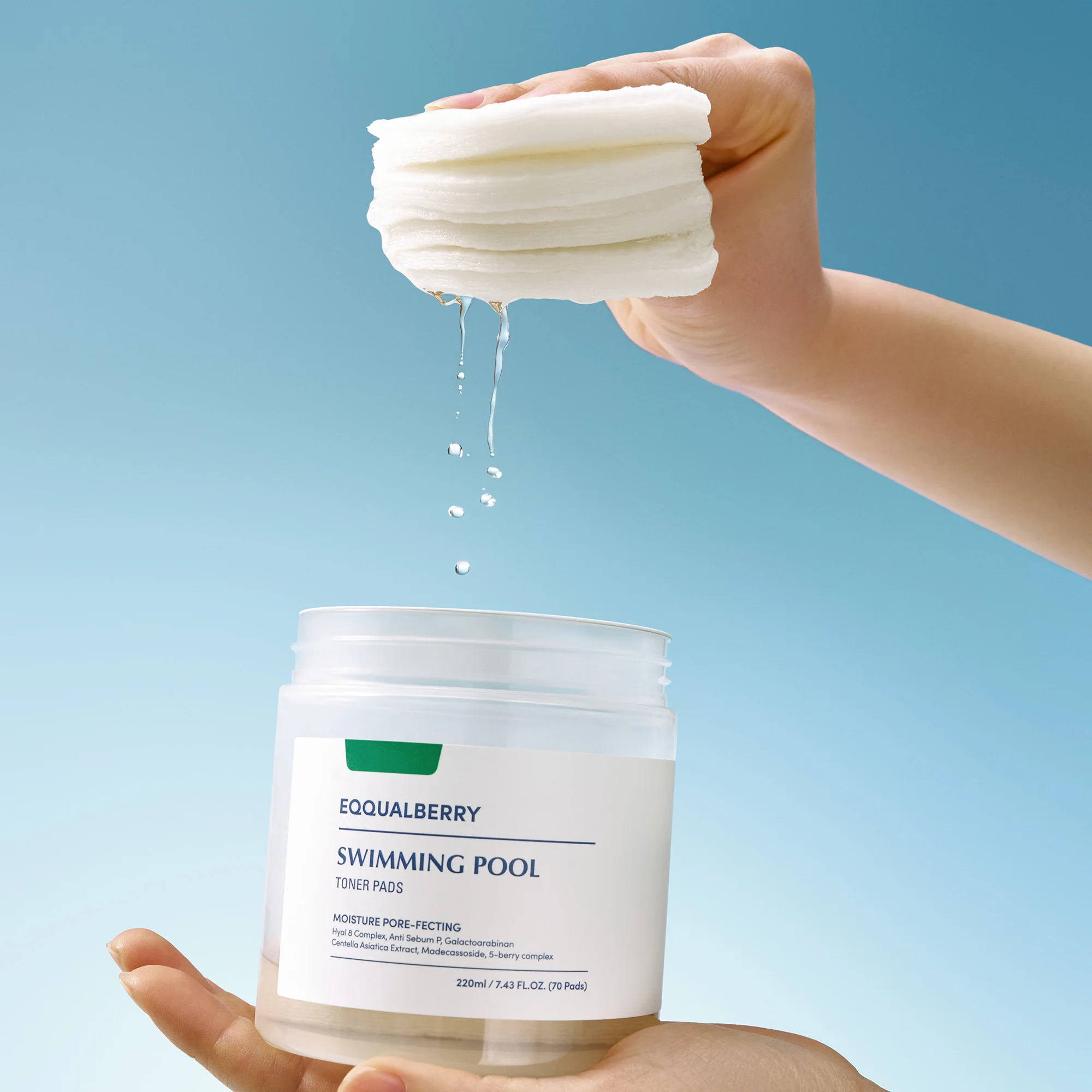 EQQUALBERRY - Zwembad toner pads (70st)