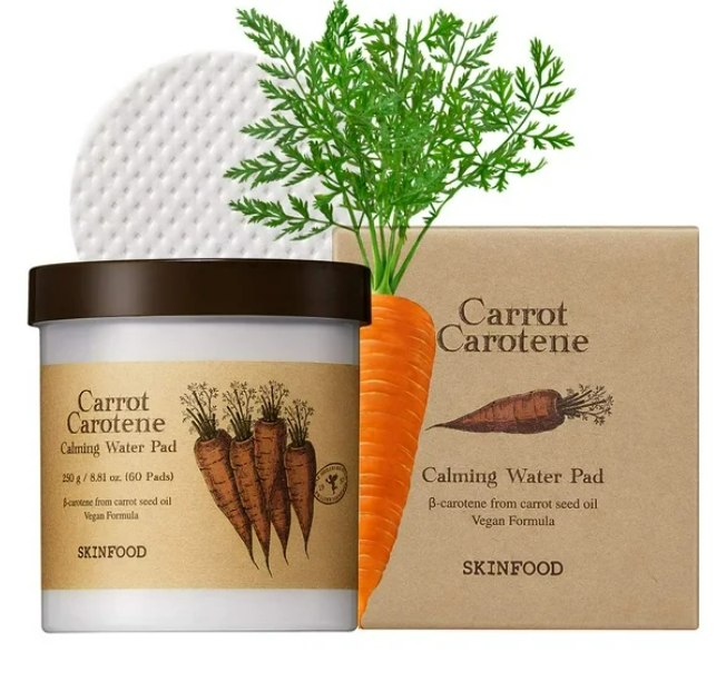 SKINFOOD – Carrot Carotene Calming Water Pad (60 pads)
