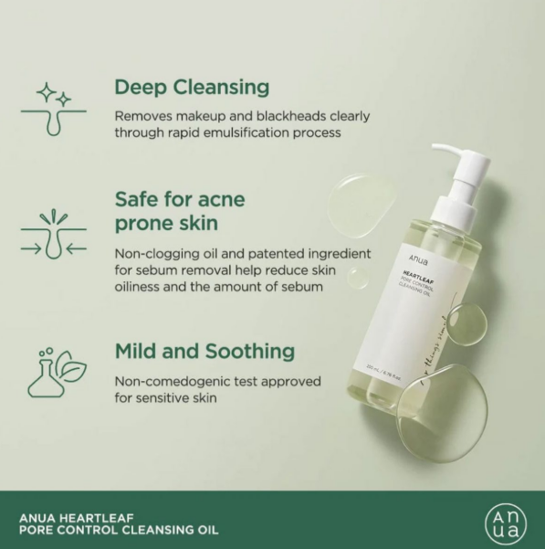 Anua - Heartleaf Poriecontrole Reinigingsolie Mild