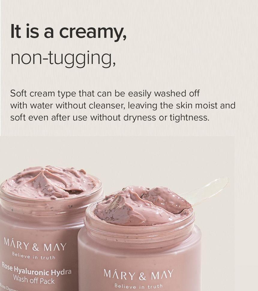 MARY & MAY - Rose Hyaluronic Hydra Wash Off Pack