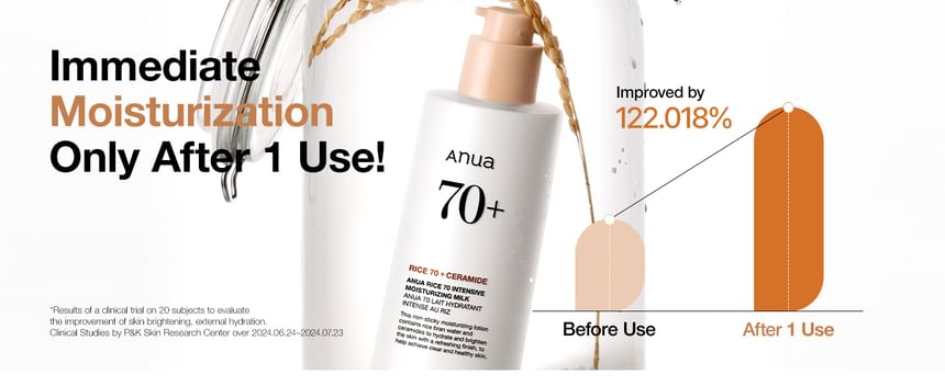Anua - Rice 70 Intensive Moisturizing Milk