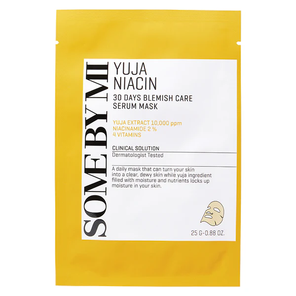 Some By Mi - Yuja Niacin Blemish Care Serum Mask - Brightening Sheet Mask