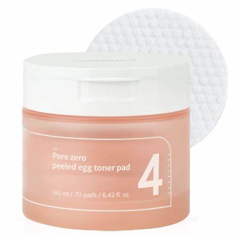 Numbuzin – No.4 Pore Zero Peeled Egg Toner Pad