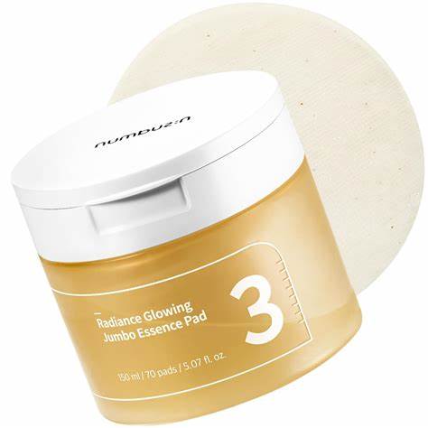 Numbuzin No.3 Radiance Glowing Jumbo Essence Pad (70st)