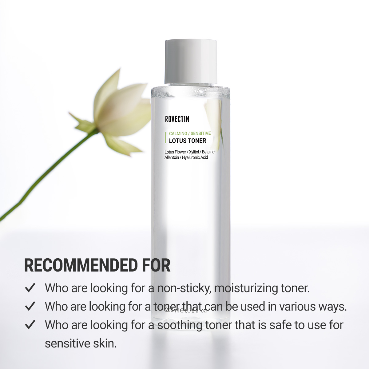 Rovectin – Calming Lotus Toner (200ml)