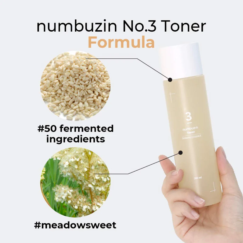 Numbuzin – No.3 Super Glowing Essence Toner (200ml)