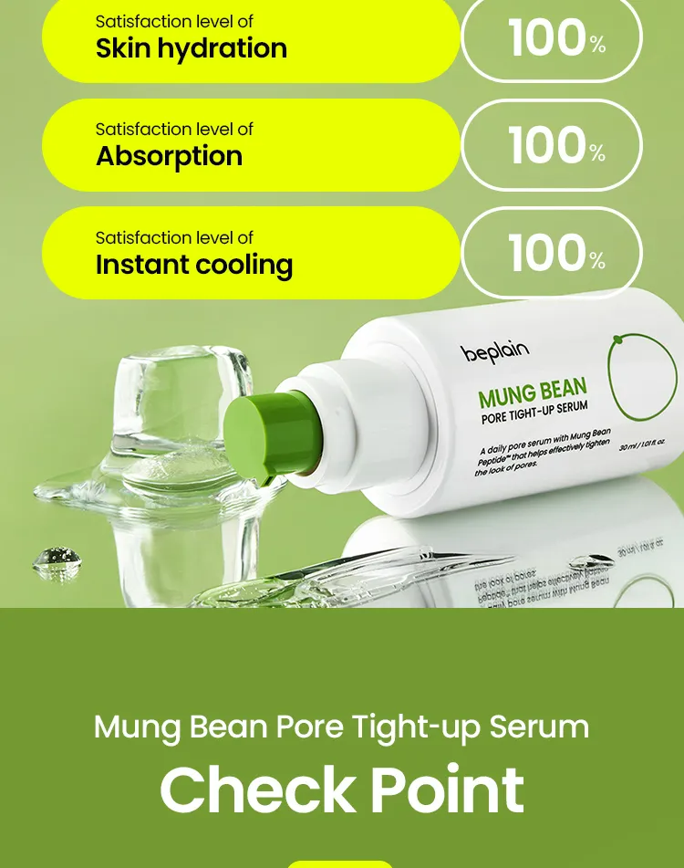 beplain – Mung Bean Pore Tight‑Up Serum – 30 ml