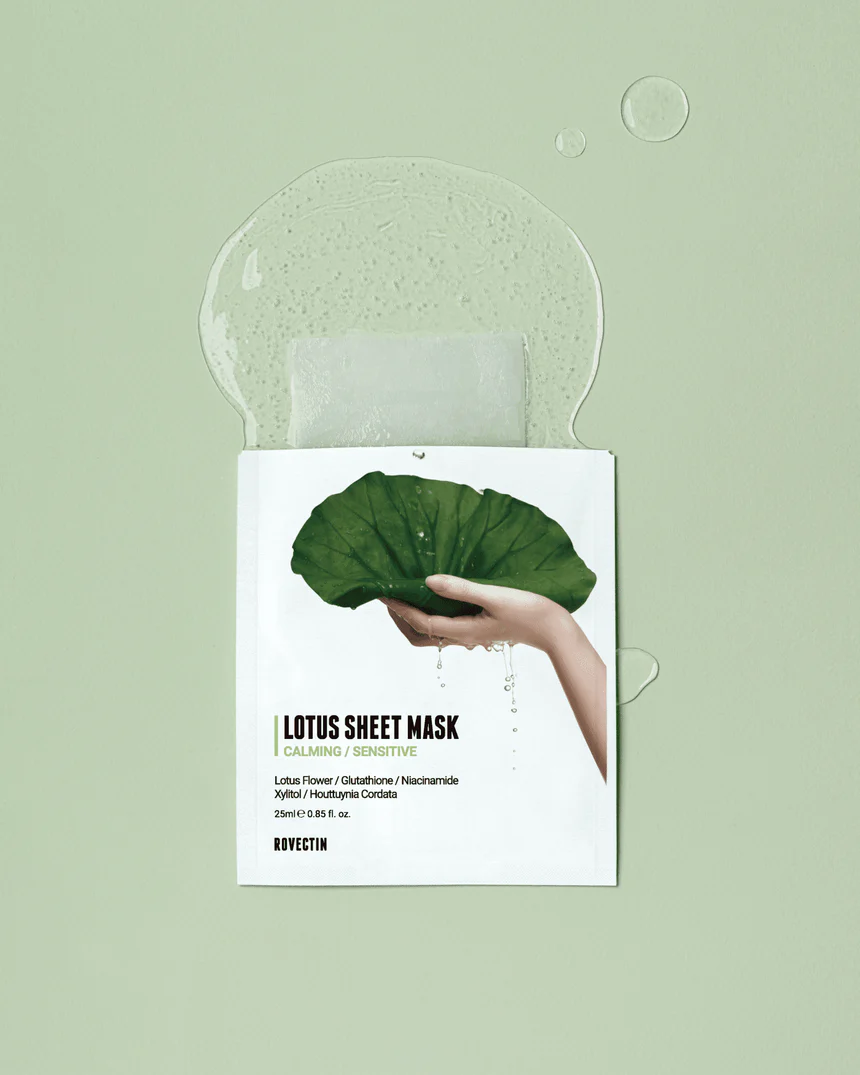 Rovectin – Calming Lotus Sheet Mask(1pcs)