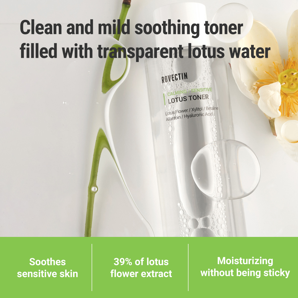 Rovectin – Calming Lotus Toner (200ml)