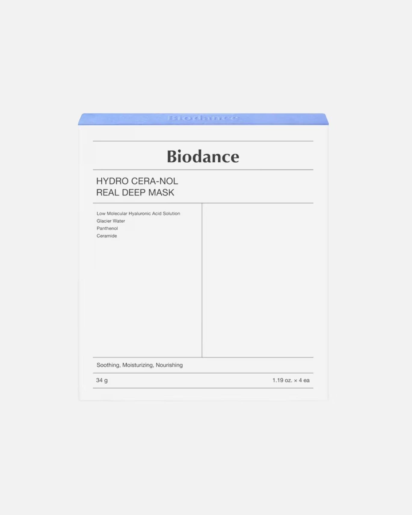 Biodance Hydro Cera- Nol Real Deep Mask  Face Mask Set - (4pcs)