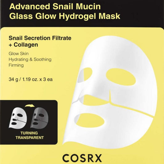 COSRX – Advanced Snail Mucin Glass Glow Hydrogel Mask 3-Pack